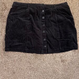 Forever 21 Black Corduroy Mini Skirt